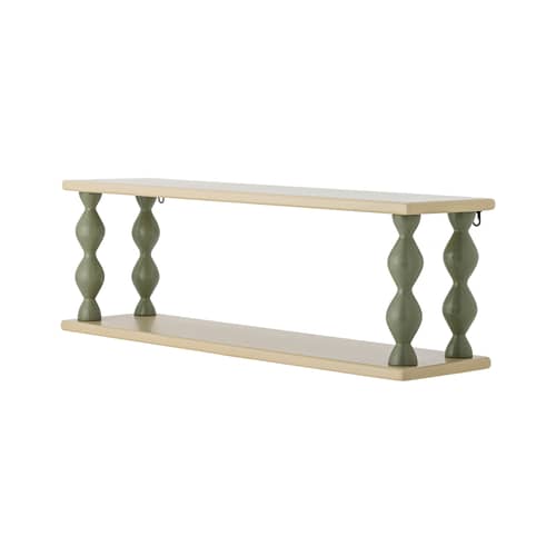 Etagère murale Bibiola bois vert / L 80 x H 26 cm - Bloomingville - Vert sauge / Beige - MDF laqué