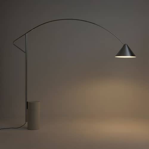 Lampadaire Compass / Extensible, pivotant et orientable - Hay - Aluminium - Aluminium
