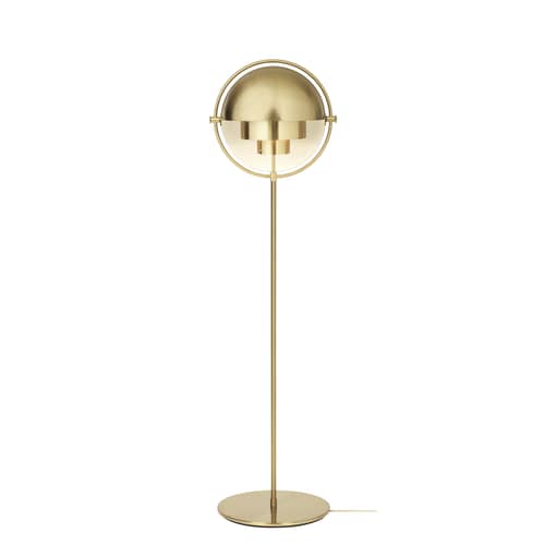 Lampadaire Multi-Lite métal or / Modulable & orientable - Réédition 1972 - Gubi - Laiton - Métal