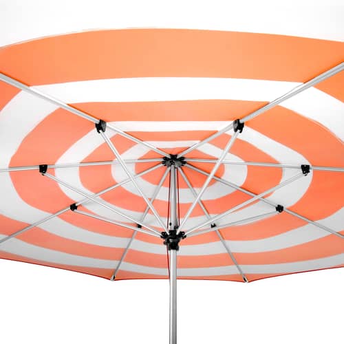 Parasol Stripesol métal tissu gris / Ø 350 cm - Fatboy - Gris anthracite - Aluminium, Polyester