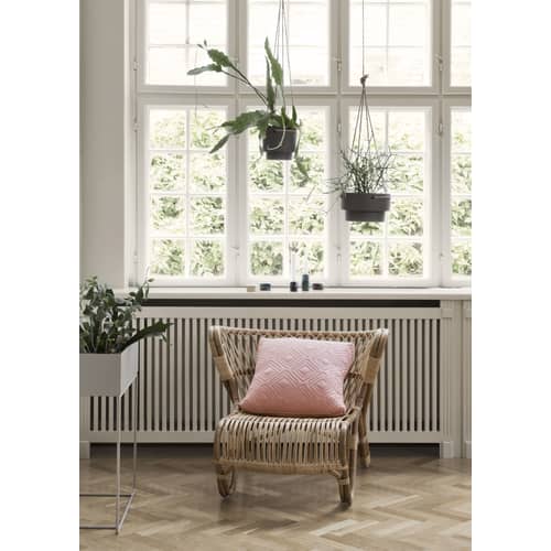 glass pot planter Medium Ribbed Self-Watering Glass Pot – CUP O FLORA main image 1