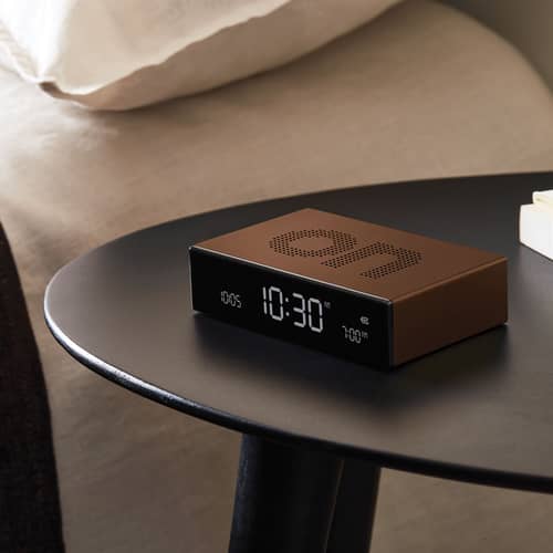 Réveil sans fil Flip Premium / Réversible - Recharge USB (autonomie 3 mois) - Lexon - Bronze - ABS, Aluminium