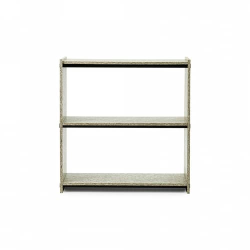 Pap Low Shelf composite material multicoloured / W 83 x H 85 cm - Recycled packaging - Normann Copenhagen - Shelf / H 85 cm - Thermolacquered metal