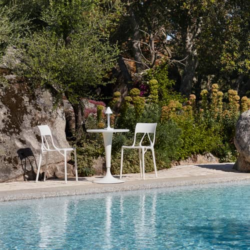 A.I. Lite Stacking chair plastic material white / Designed by artificial intelligence - Recycled - Kartell - White - Recycled PMMA