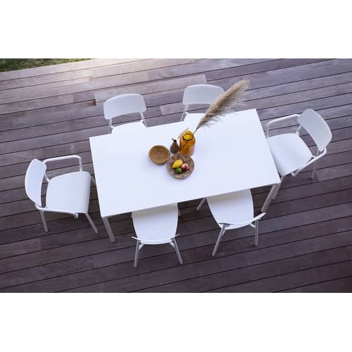 Stapelbarer Stuhl Studie metall violett / Aluminium - Fermob - Schwarzkirsche - Aluminium
