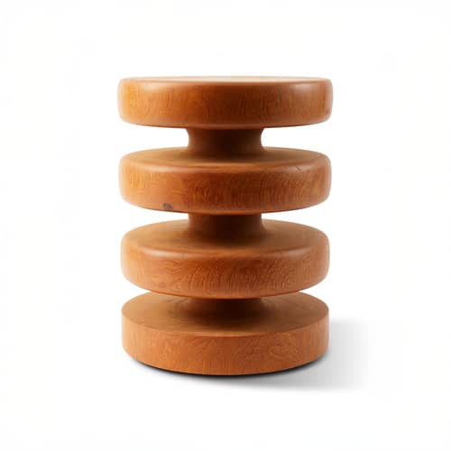 Tabouret Gouda bois naturel - POLSPOTTEN - Bois Cognac - Bois de Dimb