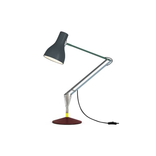 Tischleuchte Type 75 metall bunt / By Paul Smith - Edition 4 - Anglepoise - Rot, Grau, Blau, Grün - Aluminium, Gusseisen, Stahl