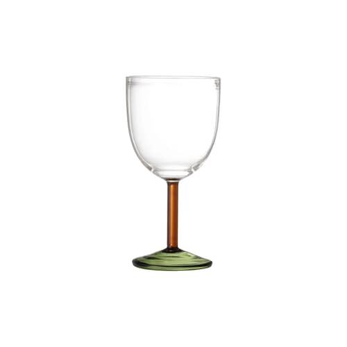 Verre à vin Martine verre vert / 220 ml - Bloomingville - Orange & vert - Verre
