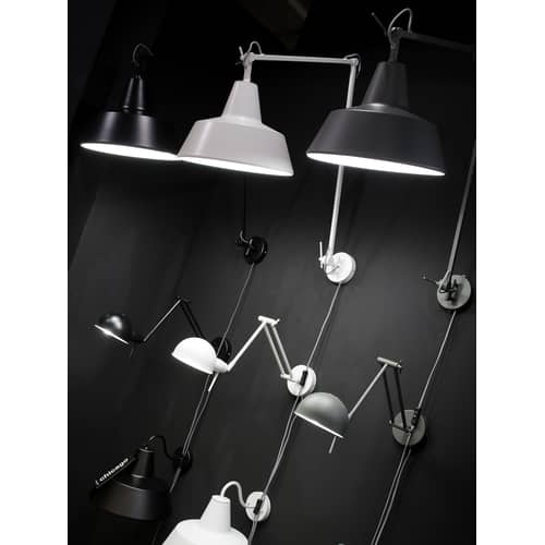 Chicago Wall light metal black / L 60 to 130 cm - It\'s about Romi - Black - Painted iron