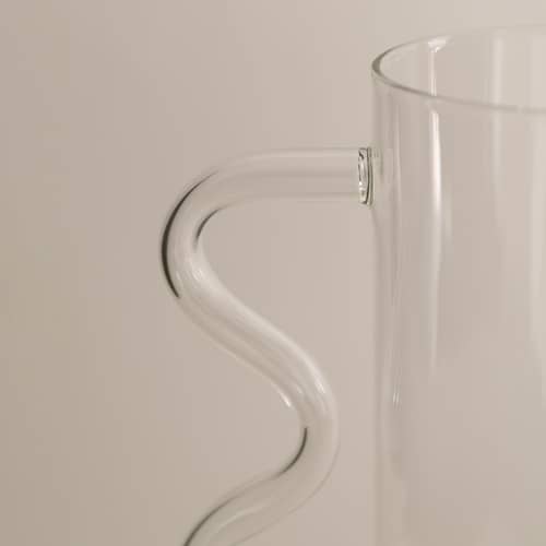 Caraffa Wave vetro trasparente / 1,4 L - Sophie Lou Jacobsen - Trasparente - Vetro borosilicato