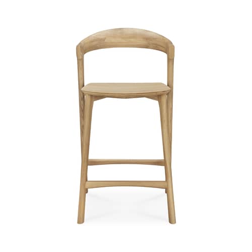 Chaise de bar Bok bois naturel / H 66 cm - Ethnicraft - Chêne naturel huilé - Chêne massif huilé