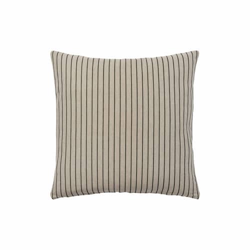 Karen Cushion cover textile beige / 50 x 50 cm - BROSTE COPENHAGEN - 50 x 50 cm / Beige & Black - Cotton