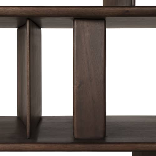 Étagère Block bois marron / L 120 x H 207 cm - Ethnicraft - Acajou espresso - Acajou massif teinté