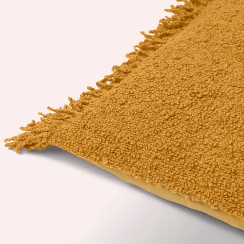 Foodera cuscino Fria tessuto giallo / 60 x 40 cm - BROSTE COPENHAGEN - Giallo dorato - Cotone, Poliestere