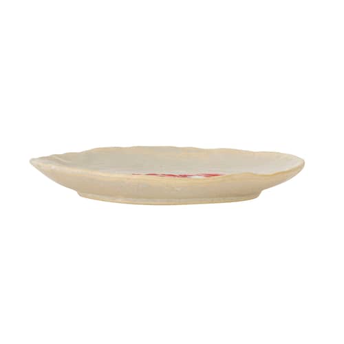 Glasteller Hadden keramik rot / 4er-Set – Ø 13 cm - Bloomingville - Roter Hummer - emaillierter Sandstein