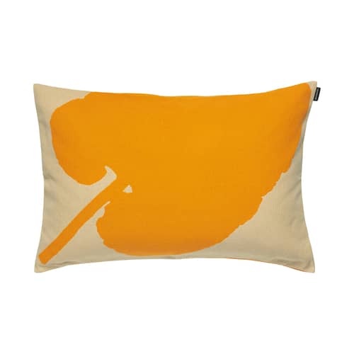 Housse de coussin Valkea Yo tissu orange / 60 x 40 cm - Marimekko - Valkea / Caramel, crème, orange chaud - Coton biologique