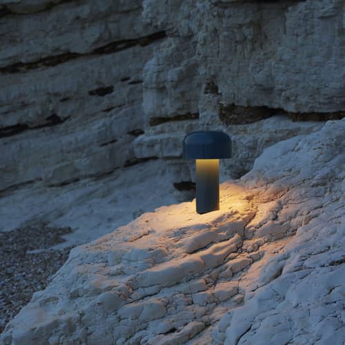 Lampe extérieur sans fil rechargeable Bellhop LED bleu - Flos - Bleu-gris - Polycarbonate