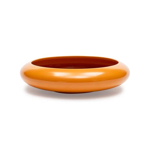 Applique d\'extérieur Oloha Medium / Lampe sans fil - Ø 30 cm - Fatboy - Orange lumineux - ABS, Aluminium thermolaqué, Silicone