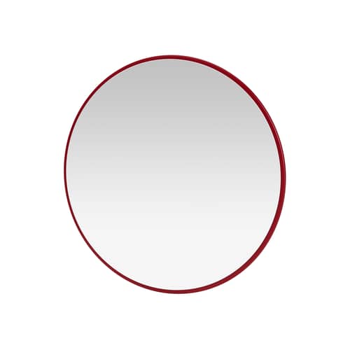 Miroir mural Colour Frame - Around bois rouge / Ø 69.6 cm - MONTANA - Beetroot 165 -  Verre miroir, MDF laqué