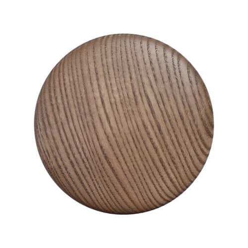 Patère The Dots Wood Medium / Bois - Ø 13 cm - Muuto - Marron foncé - Frêne teinté