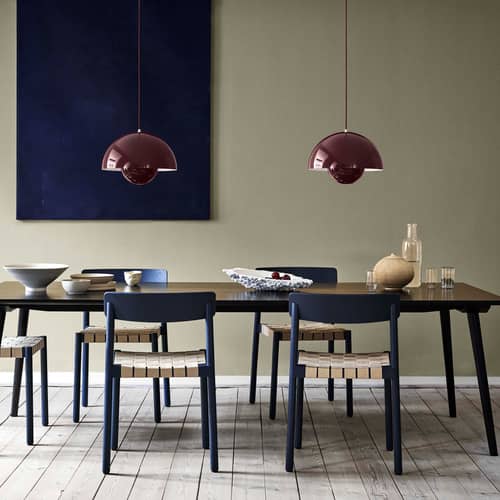 Pendelleuchte Flowerpot Big VP2 metall violett / Ø 50 cm – Verner Panton, 1968 - &tradition - Dunkle Pflaume - lackiertes Aluminium