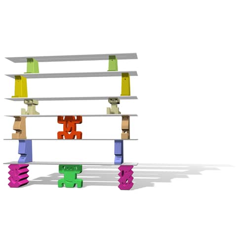 Ladrillos Sino Shelf plastic material green Base - Magis - Sino module - Dark Green - Polythene