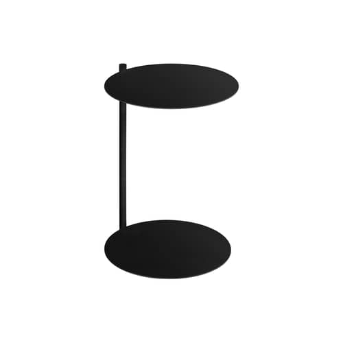 Table d\'appoint Ande métal noir / Ø 40 x H 55 cm - NOO.MA - Noir volcan - Acier recyclé