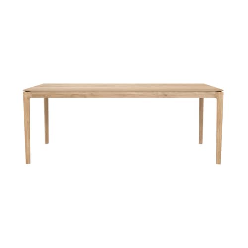 Table rectangulaire Bok bois naturel / 200 x 95 cm - 8 personnes - Ethnicraft - Chêne huilé - Chêne massif huilé