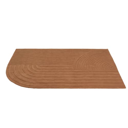 Tappeto Relevo tessuto marrone / 200 x 300 cm - Taftato a mano - Muuto - Caramello - Lana di Nuova Zelanda