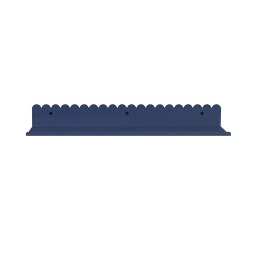 Wandregal Vibes Large metall blau / L 50 cm - NOBODINOZ - Nachtblau - lackierter Stahl