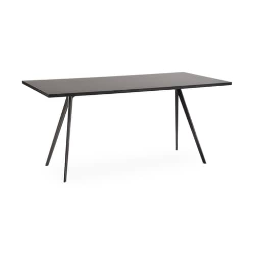 Table rectangulaire Baguette noir / 160 x 90 cm - Stratifié Fenix - Magis - Noir - Aluminium moulé sous pression, Stratifié Fenix®