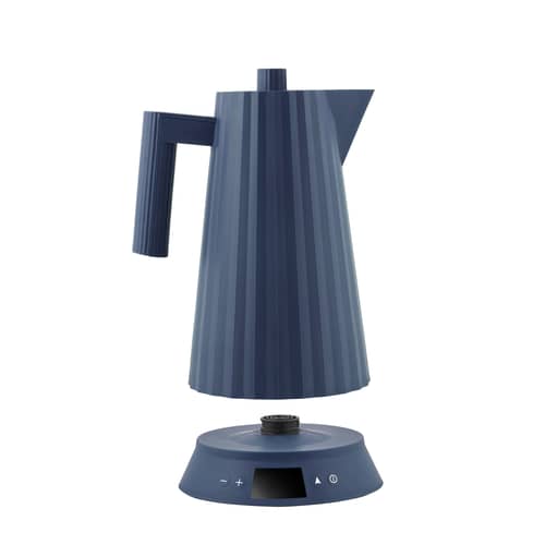 Bouilloire électrique Plissé plastique bleu / 1,7 L - Contrôle de la température - Alessi - Bleu - Résine thermoplastique
