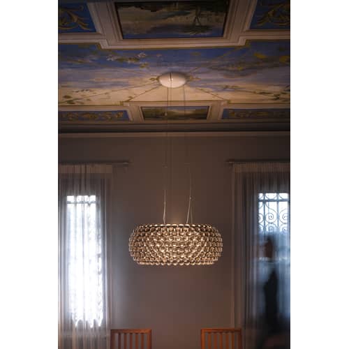 Sospensione Caboche Plus materiale plastico grigio Large / LED  - My Light Tunable (Bluetooth) / Ø 70 cm - Foscarini - Grigio - PMMA