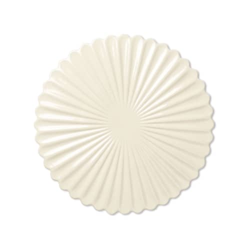 Fountain Cake plate ceramic white / Ø 31 cm - Ferm Living - Off white - Sandstone