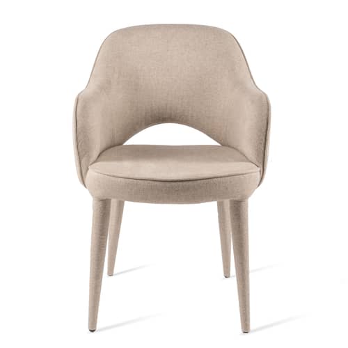 Fauteuil rembourré Cosy tissu beige - POLSPOTTEN - Ecru - Métal, Mousse, Tissu polyester