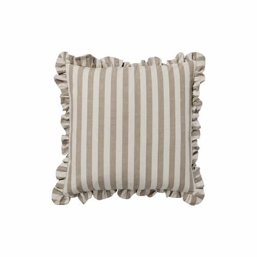 Housse de coussin Ina beige / 50 x 50 cm - BROSTE COPENHAGEN - Beige / Brun Varech - Coton