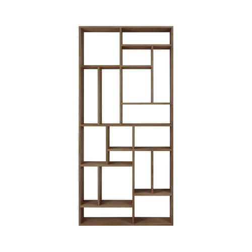 Libreria M Large legno marrone / L 104 x H 219 cm - Ethnicraft - Teck - Teak massello