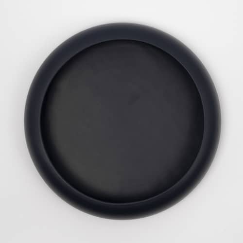 Coppa Omar 02 ceramica blu / Piatto - Large / Ø 30,8 x H 6,3 cm - Fatta a mano - raawii - Blu scuro - Ceramica smaltata