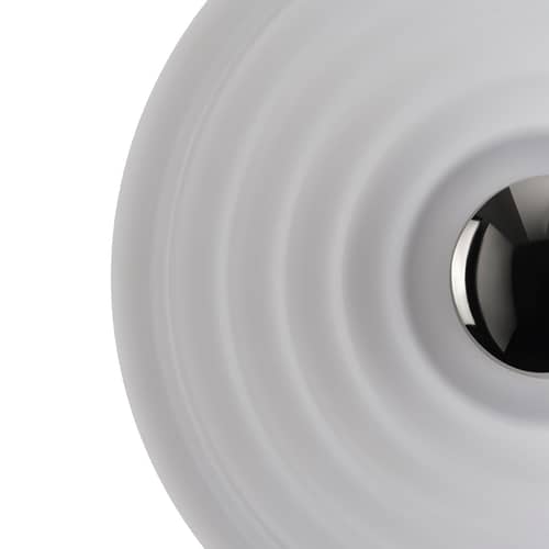 Outdoor-Wandleuchte Press Large Surface glas weiß / LED - Ø 35 cm - Tom Dixon - Vereist - Pressglas, Stahl