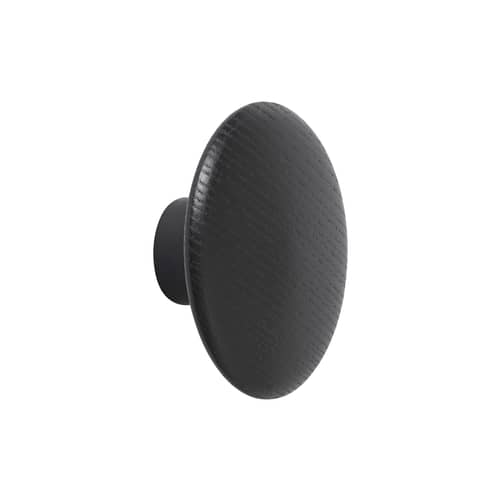 Patère The Dots Wood XS / Bois - Ø  6,5 cm - Muuto - Noir - Frêne teinté