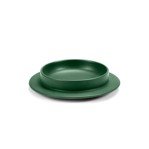 Piatto fondo Dishes to Dishes - Grès ceramica verde / Low - Ø 20,5 x H 4,8 cm - valerie objects - Verde - Gres
