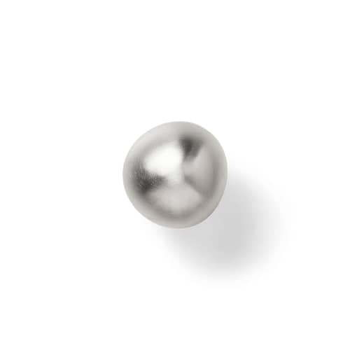 Patère Mushroom métal argent / Poignée - Ferm Living - Acier brossé - Acier inoxydable brossé