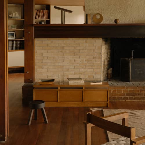 Ratio Low console natural wood / Television table - W 140 x H 40 cm - Frama  - Warm brown birch - Birch plywood, MDF, Solid birch