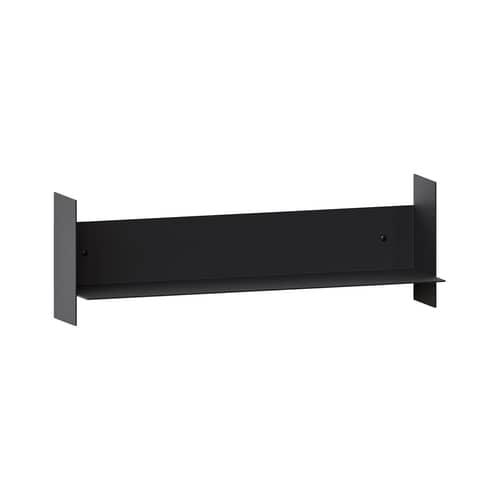 Regal Pli metall schwarz / B 60 x T 15 cm - TIPTOE - Schwarz Graphitschwarz - thermolackierter Stahl