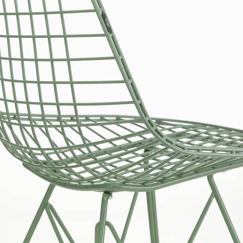 Sedia Wire Chair DKR Colours metallo verde / By Charles & Ray Eames, 1951 - Vitra - Verde muschio - Acciaio laccato epossidico
