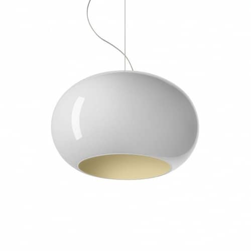 Suspension Buds 2 verre blanc / Ø 41 x H 25 cm - Foscarini - Blanc chaud - Verre soufflé