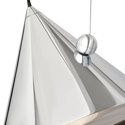 Suspension Pose LED métal argent / Ø 25 x H 24.5 cm - Orientable - Tom Dixon - Argent - Acier