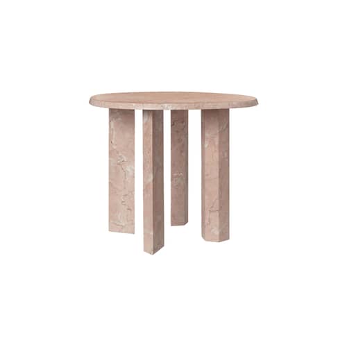 Table d\'appoint Taula marbre rose / Ø 54.4 x H 45 cm - Marbre - Ferm Living - Rose - Marbre