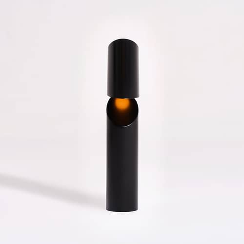 Tischleuchte Ida metall schwarz / Ø 10 x H 55 cm - Metall - Axel Chay - Schwarz - lackierter Stahl