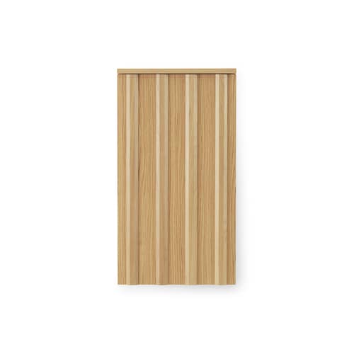 Wandablage Rib holz natur / B 40 x T 23 x H 73 cm - Normann Copenhagen - Eiche - Eichenfurnier, massive Eiche